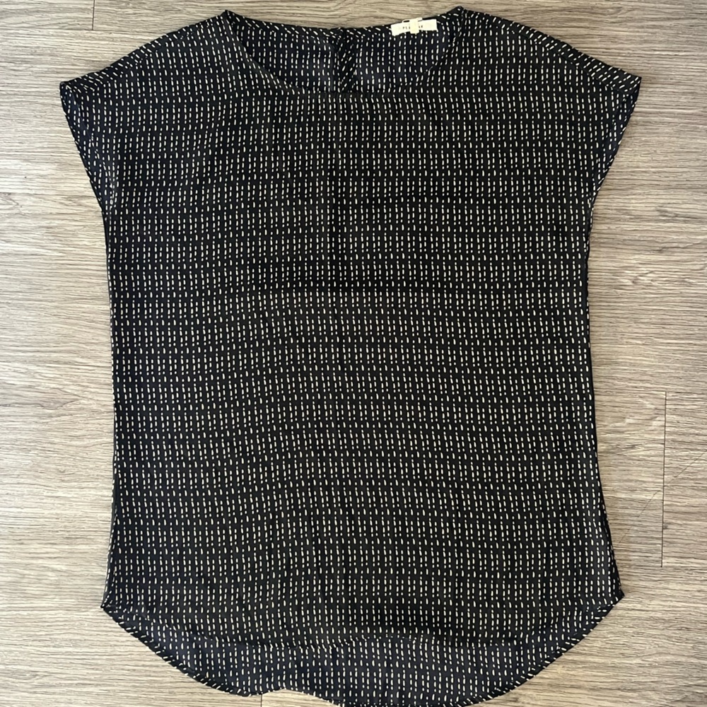 Pleione Black and White Blouse